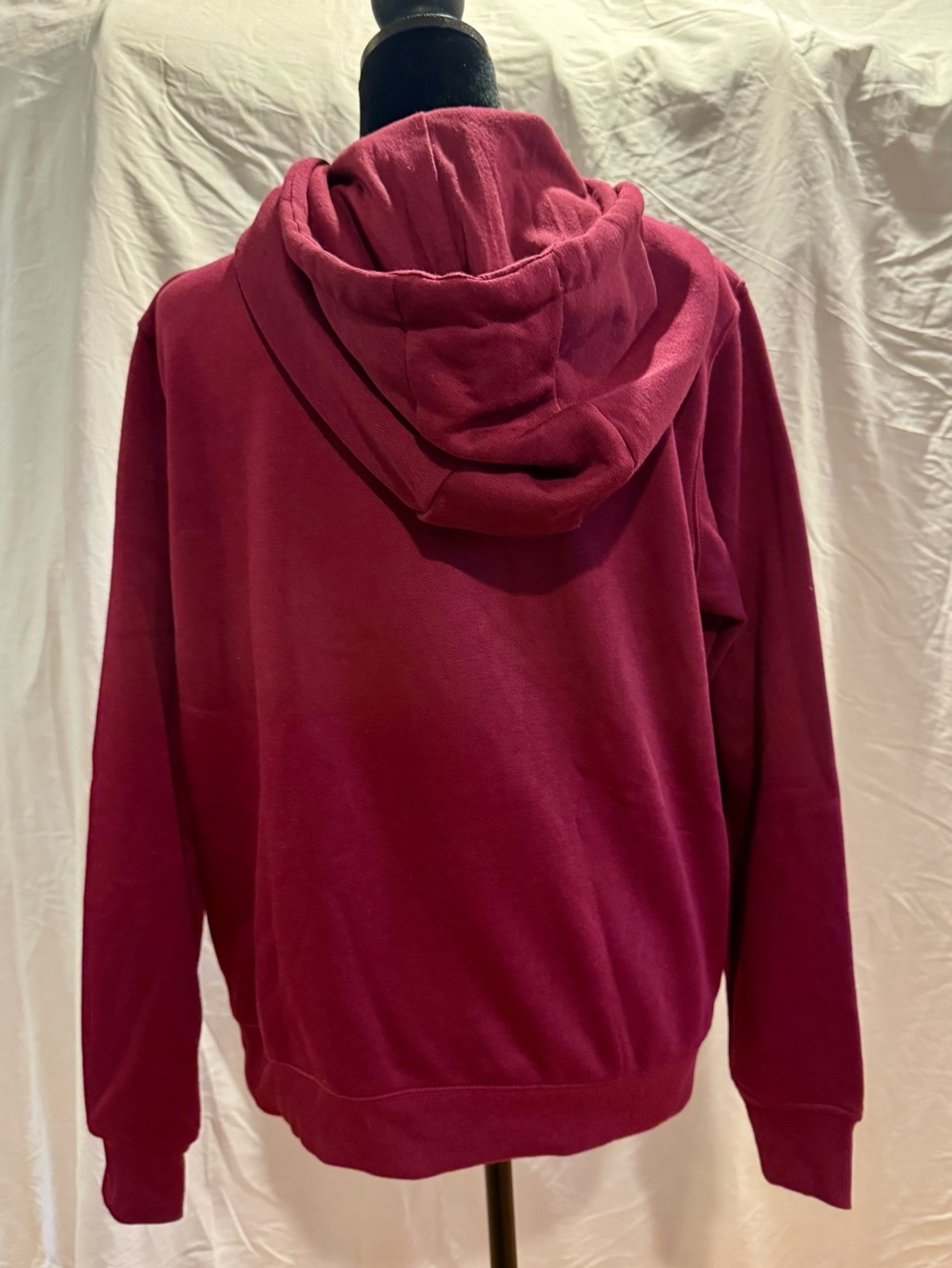 Burgundy “Girls Just Want Fundamental Human Right” Zip-Up Hoodie (custom design) - Picture 5 of 5